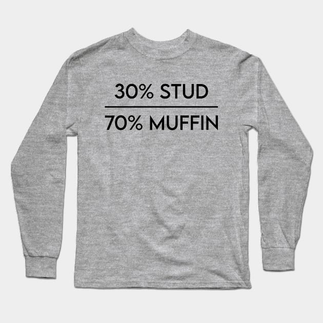 30% Stud 70% Muffin Long Sleeve T-Shirt by Burblues